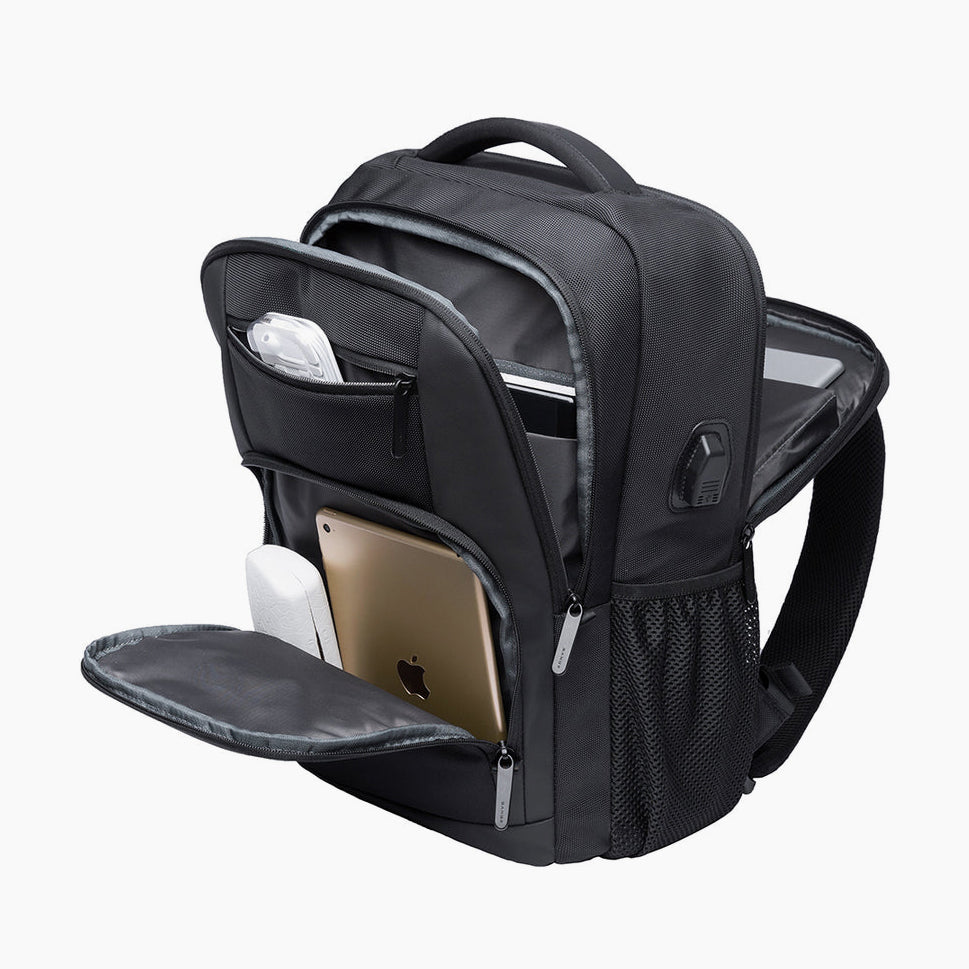 Sac à Dos BANGE Imperméable – Pour Ordinateur Portable, Voyage, Nylon, Noir, Neuf