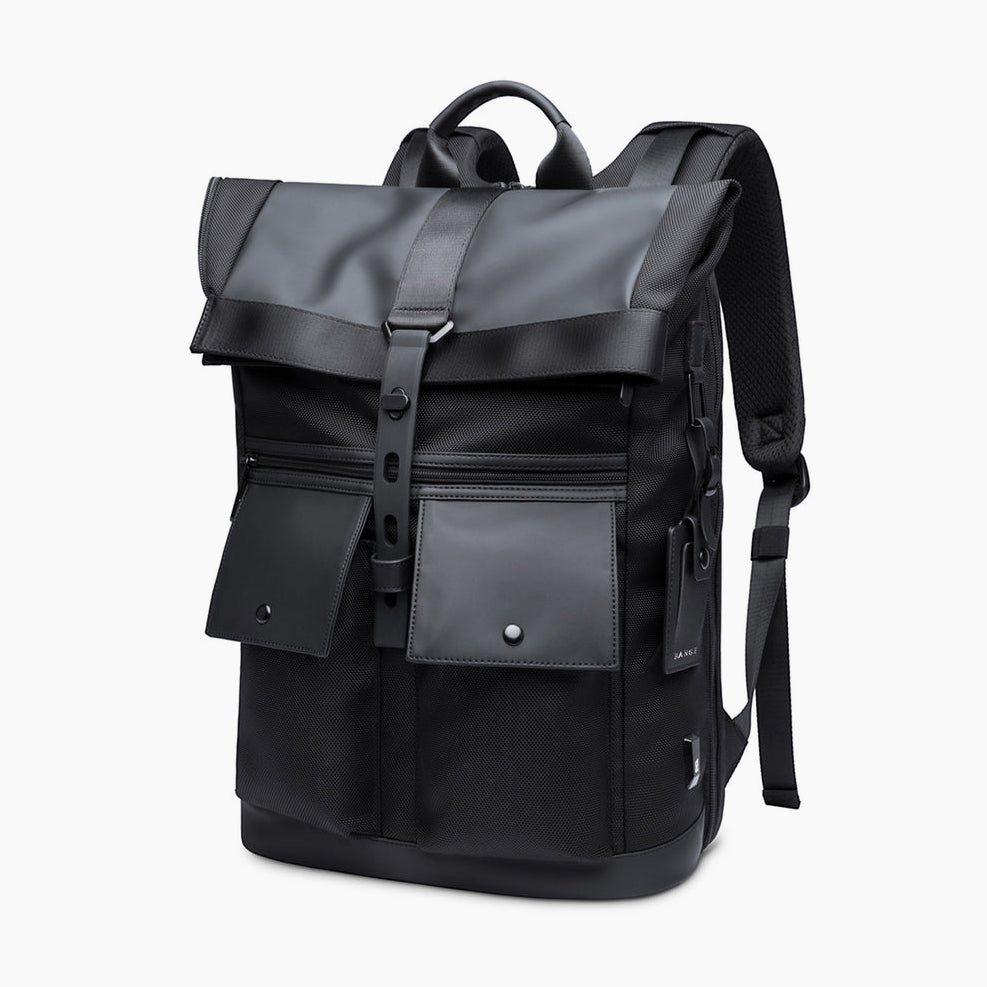 Sac à Dos Sport Homme Imperméable Compartiment Chaussures - Grand 44L Gym Voyage Travail - Noir